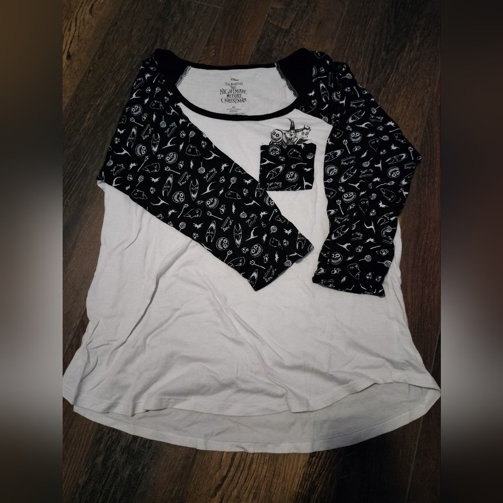 Nightmare before Christmas Baseball Mid-Sleeve - Hot Topic
